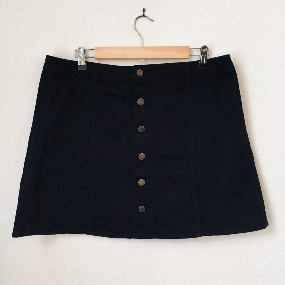 Black Button Down Skirt